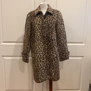 J.CREW leopard wool coat